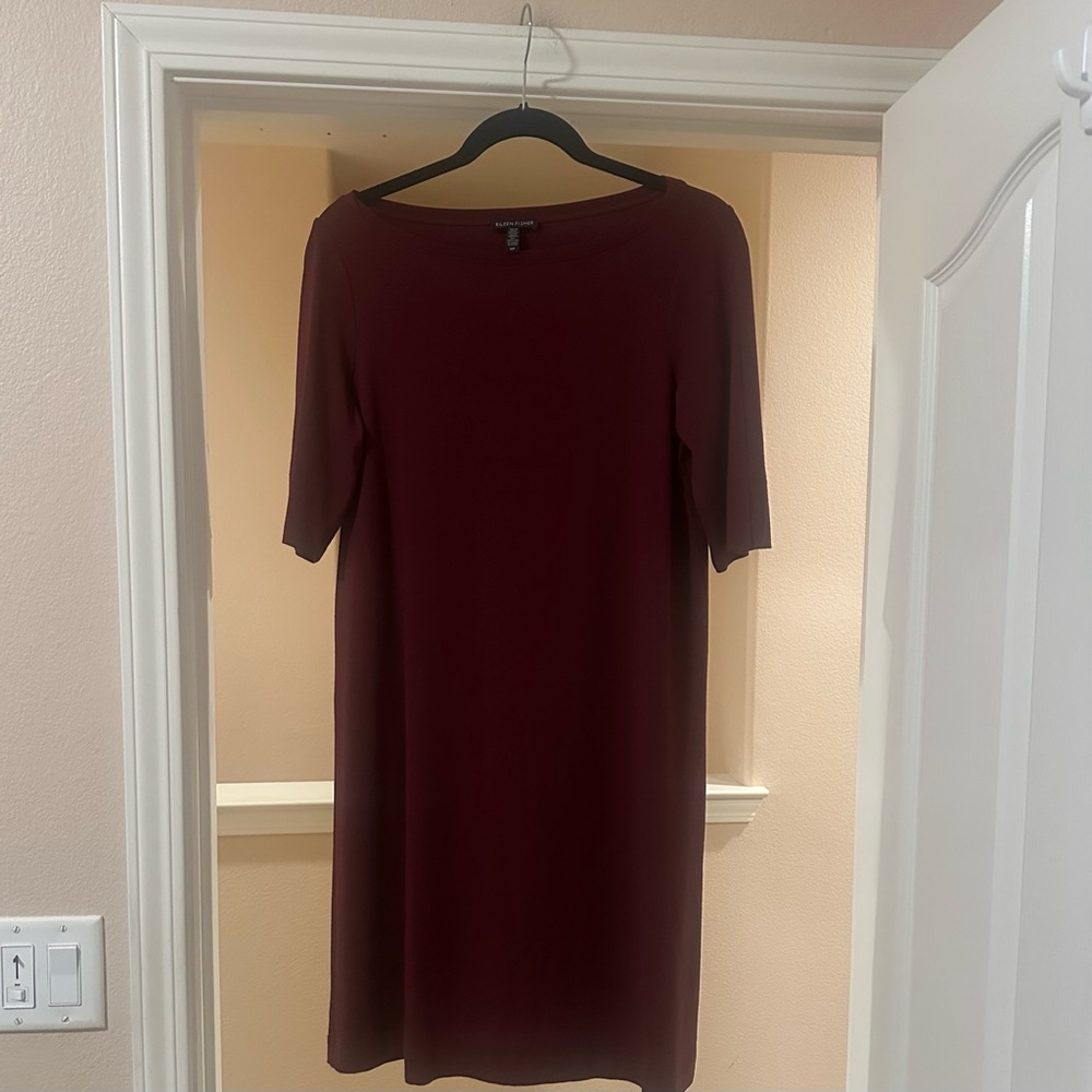 NWOT Women’s Eileen Fisher Viscose Jersey‎ Oversized Causal Comfy Dress. Size S.